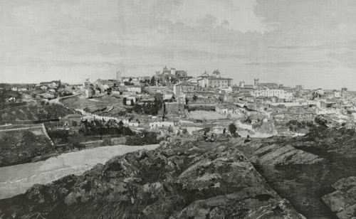 Spain, Extremadura, Cáceres, Panoramic view of the city