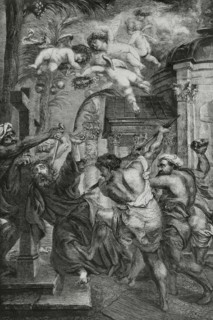 The martyrdom of Saint Thomas, Engraving from a Rubens painting