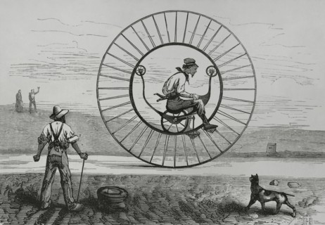 Unicycle invented by Longmook and Strief