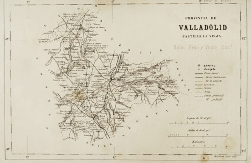 Spain, Map of the province of Valladolid