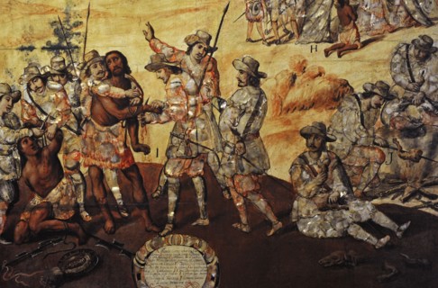 The Conquest of México, I- Punishment received by the Indians spies of Xicotencatl: they cut their hands