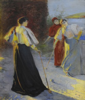 Leon Wyczolkowski, A Game of Croquet, 1895
