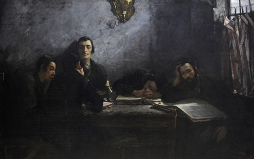 Samuel Hirszenberg, School of Talmudists, 1887