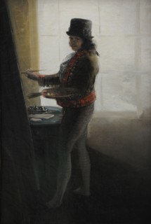 Francisco de Goya y Lucientes, Self-portrait before the easel, ca