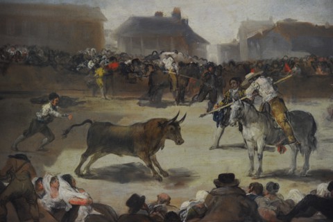 Francisco de Goya y Lucientes, Bulls in a town, 1808-1812