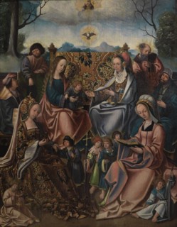 Circle of Jacob Cornelisz van Oostsanem, The Holy Kindred, 1515-1525