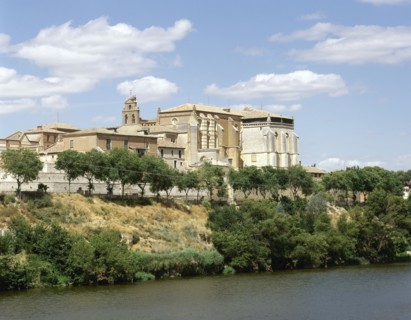 The Royal Monastery of Santa Clara, founded in 1363, next to the Douro river, Spain, Tordesillas,