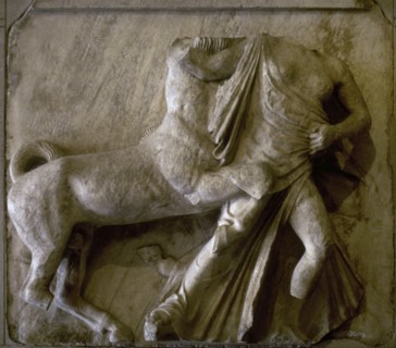Mythical centaurs fought with the Lapiths