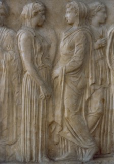Votive relief dedicated by Xenokrateia to the river-God Kephisos