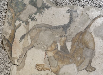 Great Palace of Constantinople, Lion attacking an animal