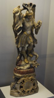 Statue of the Archangel Michael, slaying Satan as a dragon