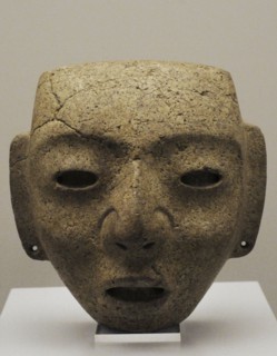 Mask depicting a human face