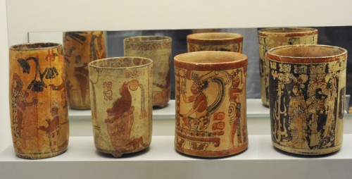 Vases decorated with courtly scenes