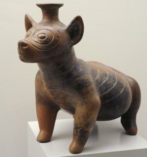 Dog shaped vessel