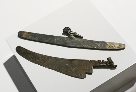 Ceremonial knife decorated with human figure, Peru