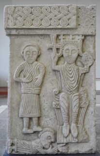 Screen slab with the figure of a Croatian ruler from Split, 11th century