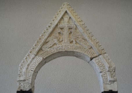 A gable of an altar screen