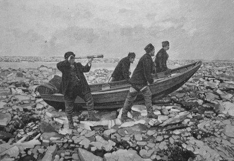 Trip with the ice boat