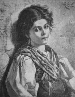 Girl with longing look