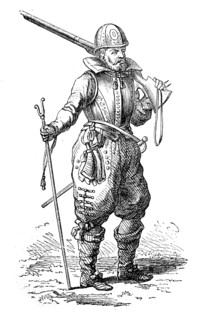 Musketeer from the first quarter of the 17th century