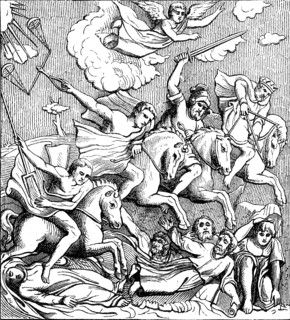 Four Horsemen of the Apocalypse are figures in Christian faith