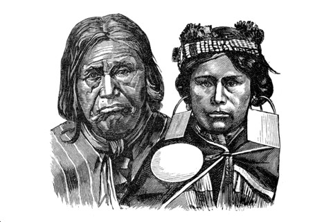 Man and woman from the Araucanian tribe