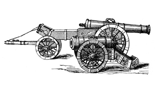 Cannon and howitzer from the 17th century  /  Kanone und Haubitze aus dem 17