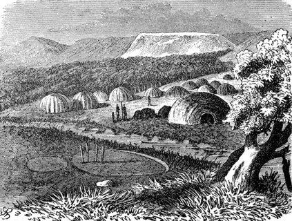 Camp of Comanche Indians in North America