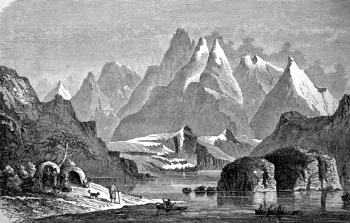 Landscape at Admiralty Sound at the Strait of Magelhan
