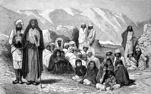 Mountain people in Afghanistan in 1870  /  Bergbewohner in Afghanistan im Jahre 1870