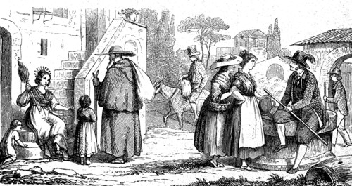 People from Upper Italy in typical clothes