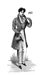 Men's fashion from 1823 in Germany  /  Männermode aus dem Jahre 1823 in Deutschland