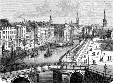 Copenhagen in Denmark in 1870  /  Kopenhagen in Dänemark im Jahre 1870