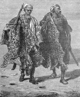 Fur traders from Arabia with their wares