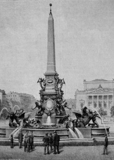 The Mende Fountain on Augustusplatz square in Leipzig