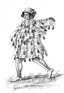 Schembart runner dressed in indulgence letters