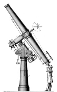The large telescope in the private observatory of Mr