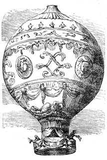 Balloon for the first air journey of Pilatre de Rozier and d'Arlande