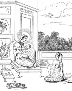 Maha-Madja and her son Sakhyanuni