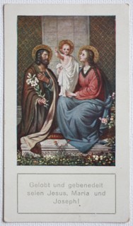 Holy picture Communion picture the holy family