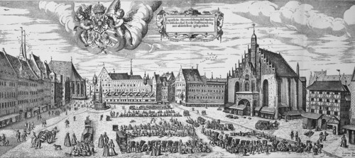 View of the main market in Nuremberg