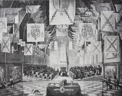 Meeting of the States-General in 1651 in the Great Hall of the Binnenhof in The Hague
