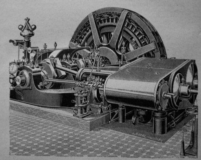 Compound slide machine for direct coupling with dynamos