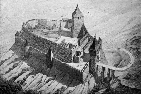 German knights' castle in the 12th century