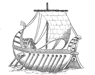 Danish ship from the 9th century