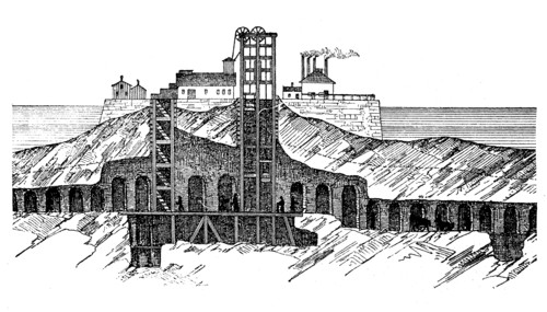 The Gates of Hell in New York Harbor before the blast