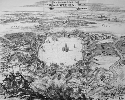 Plan of the siege by the Turks and liberation of Vienna