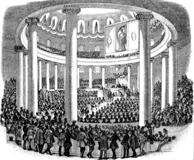 A meeting of the German National Assembly in St. Paul's Church in Frankfurt