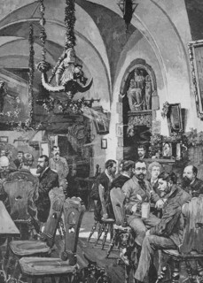 In the drinking hall of the Künstlergesellschaft Allotria