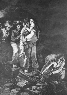 Excavation of buried subjects after a landslide